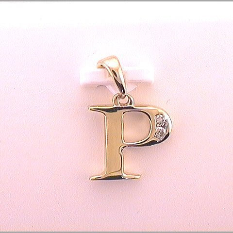10kt Yellow Gold Diamond Initial Pendant: Personalized Elegance in Every Letter - Splendid Jewellery