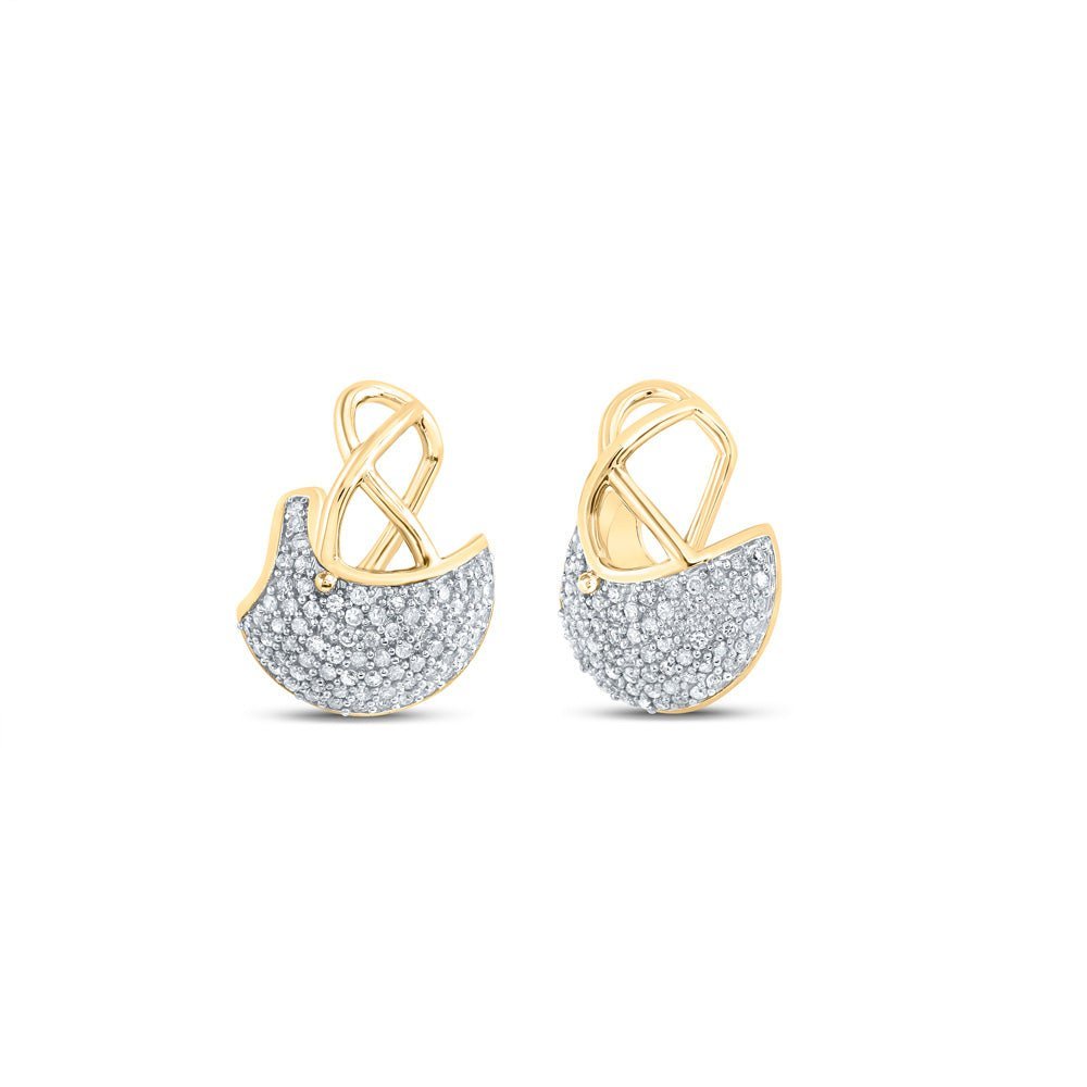 10kt Yellow Gold Football Helmet Diamond Earrings: A Touch of Sporty Elegance - Splendid Jewellery