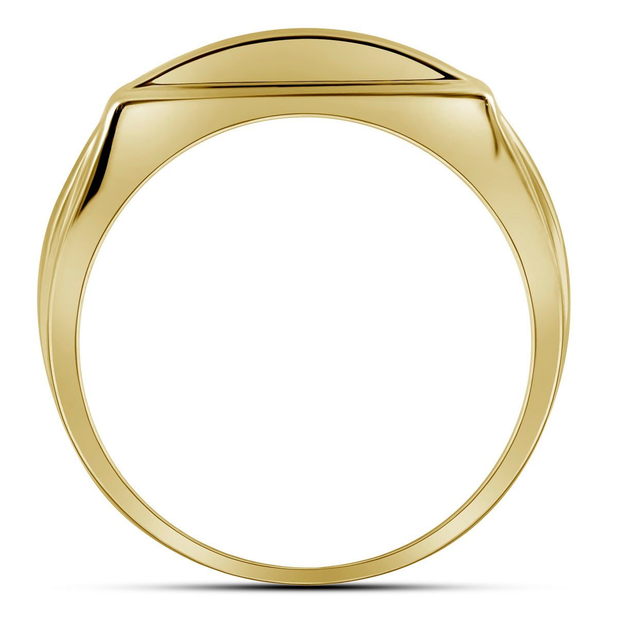 10kt Yellow Gold Men's Round Diamond Band Ring 1/2 Cttw - A Dazzling Statement of Masculine Elegance - Splendid Jewellery