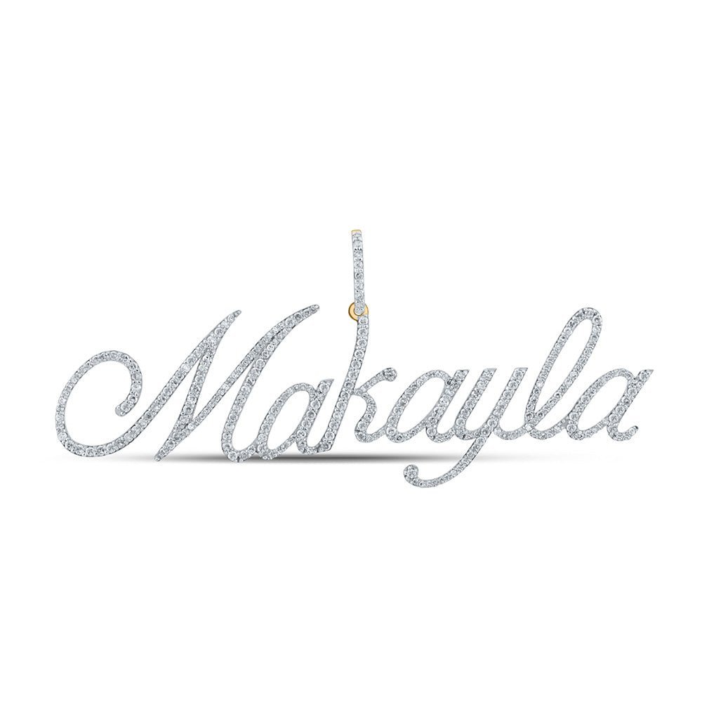 10kt Yellow Gold Men's Round Diamond Makayla Charm Pendant - 1 - 1/2 Cttw | Splendid Jewellery - Splendid Jewellery