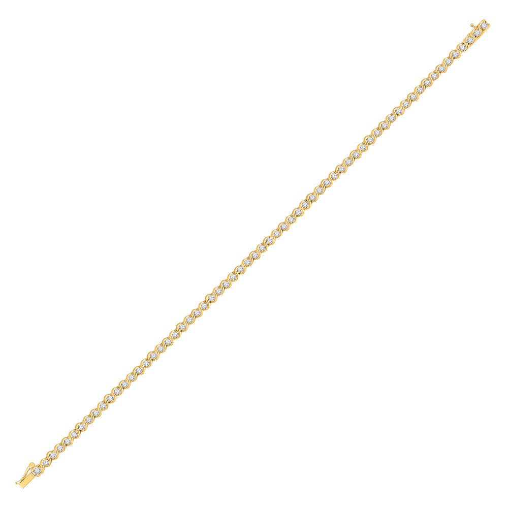 10kt Yellow Gold Radiant Diamond Tennis Bracelet - 1 Cttw | Splendid Jewellery - Splendid Jewellery