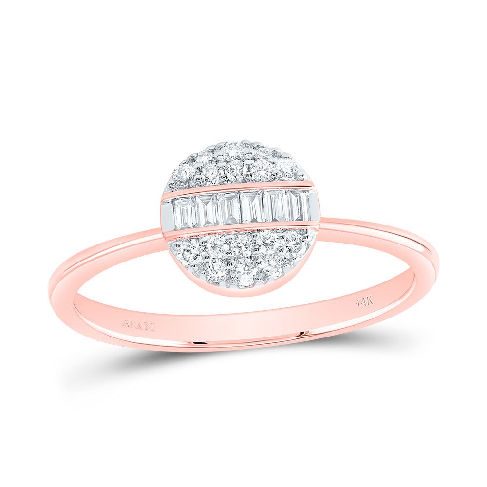 14K Rose Gold Diamond Designer Ring 1/4 Cttw - Splendid Jewellery