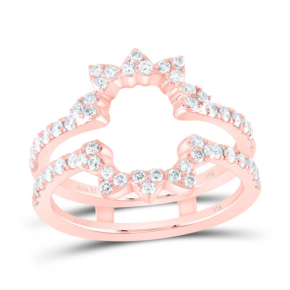 14K Rose Gold Diamond Enhancer Ring 5/8 Cttw - Splendid Jewellery