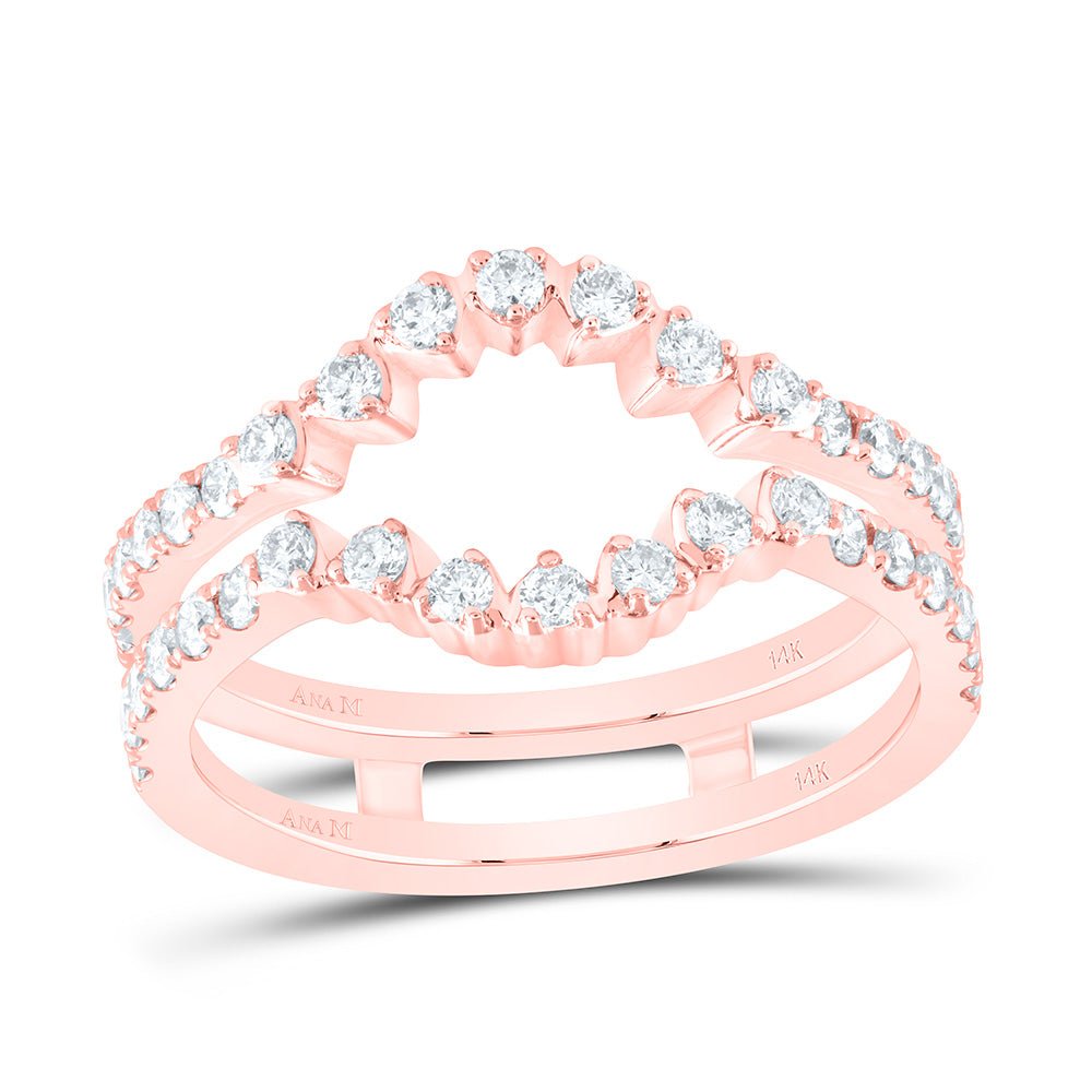 14K Rose Gold Diamond Enhancer Ring 5/8 Cttw - Splendid Jewellery