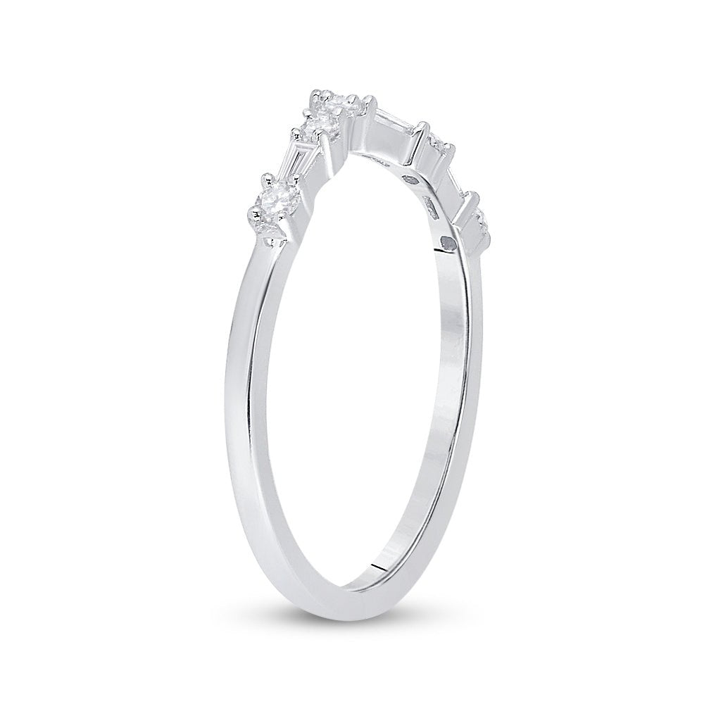 14K White Gold Baguette Diamond Enhancer Band 1/5 Cttw - Splendid Jewellery