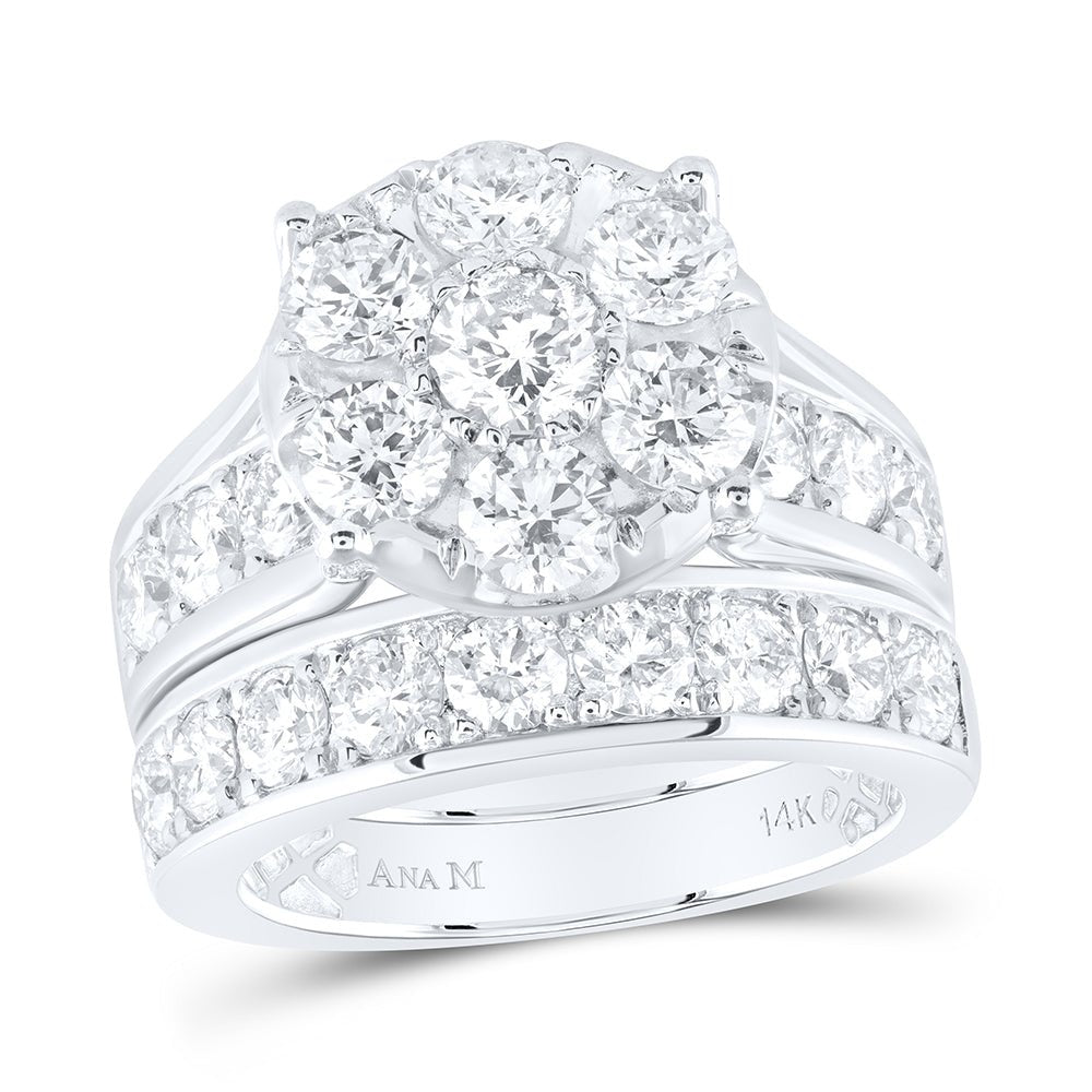 14K White Gold Diamond Ana Madelyn 14k & Bridal Set 4 Cttw - Splendid Jewellery
