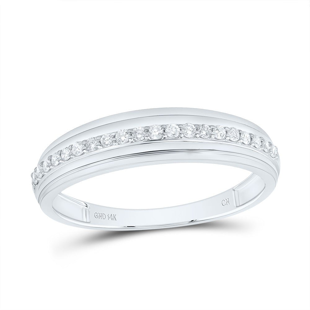 14K White Gold Diamond Cushion Trio Ring Set 3/4 Cttw - Splendid Jewellery