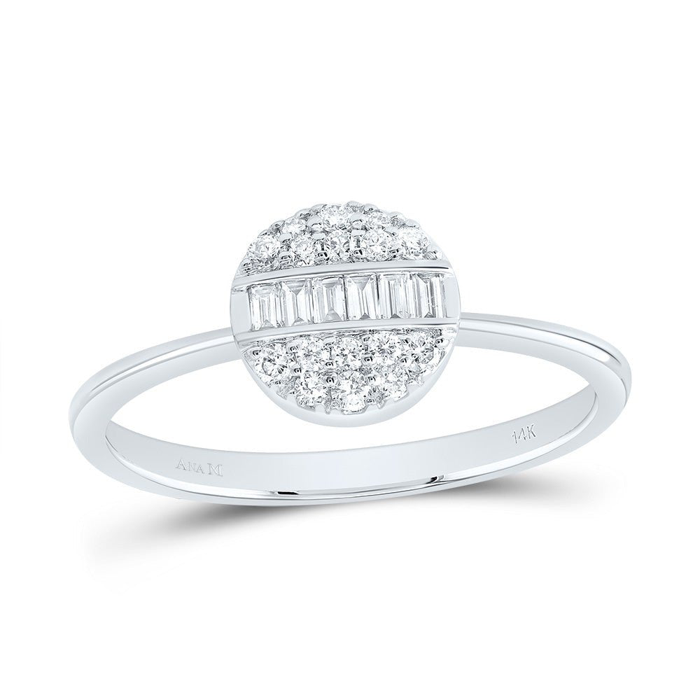 14K White Gold Diamond Designer Ring 1/4 Cttw - Splendid Jewellery
