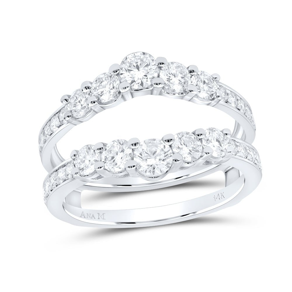 14K White Gold Diamond Enhancer Ring 1 1/2 Cttw - Splendid Jewellery
