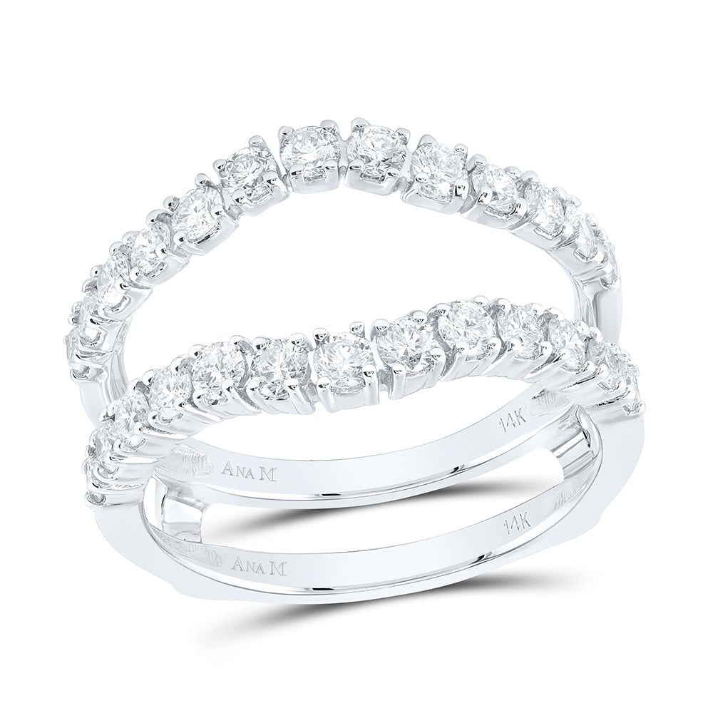 14K White Gold Diamond Enhancer Ring 1 Cttw - Splendid Jewellery