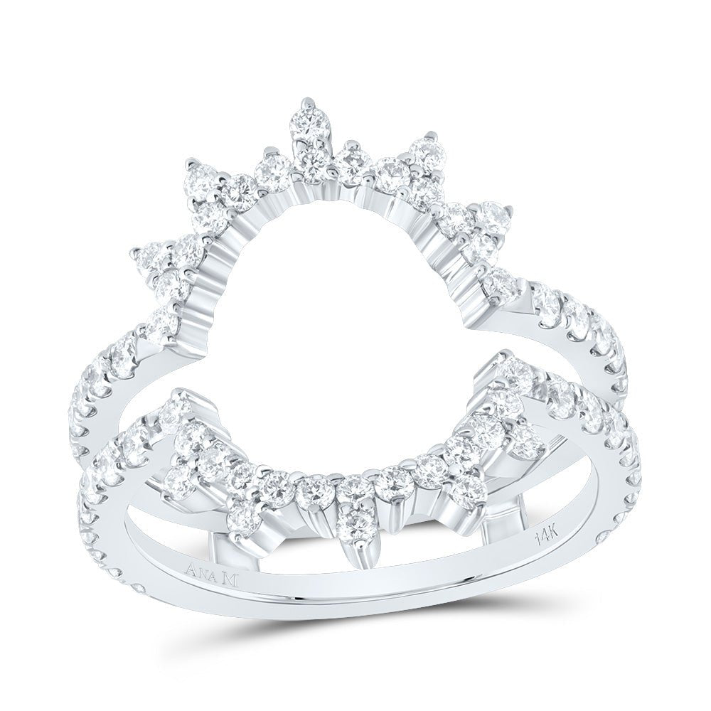 14K White Gold Diamond Enhancer Ring 1 Cttw - Splendid Jewellery