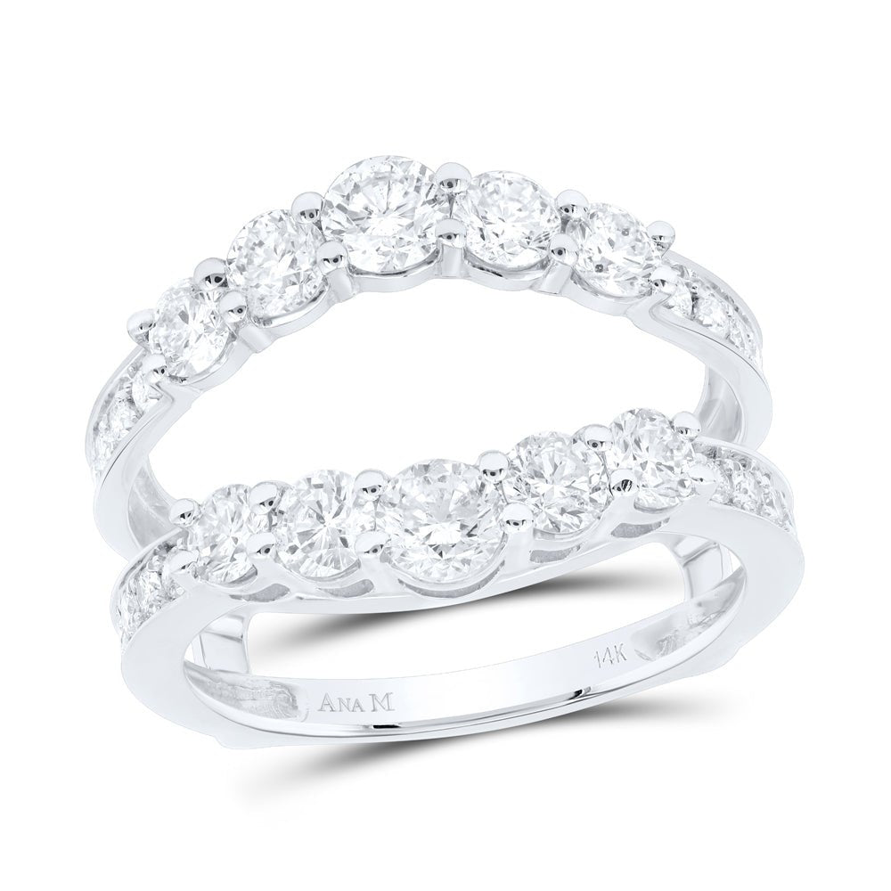14K White Gold Diamond Enhancer Ring 2 Cttw - Splendid Jewellery