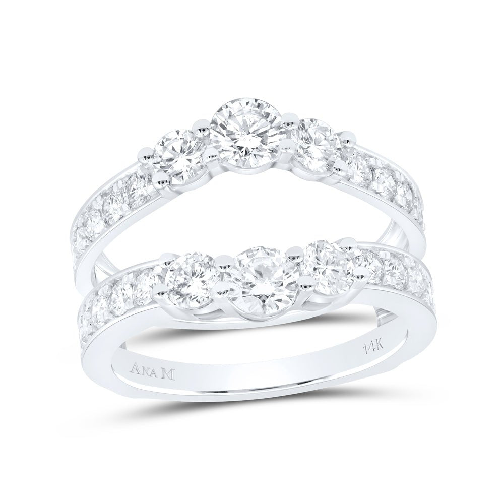 14K White Gold Diamond Enhancer Ring 2 Cttw - Splendid Jewellery