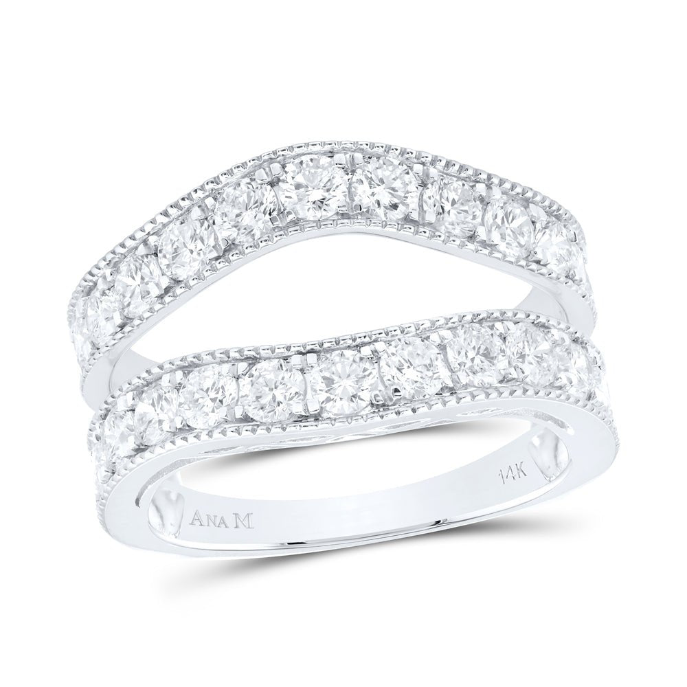 14K White Gold Diamond Enhancer Ring 2 Cttw - Splendid Jewellery
