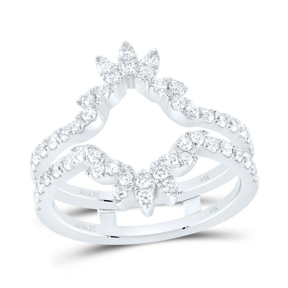 14K White Gold Diamond Enhancer Ring 3/4 Cttw - Splendid Jewellery
