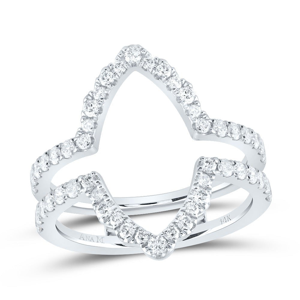 14K White Gold Diamond Enhancer Ring 3/4 Cttw - Splendid Jewellery
