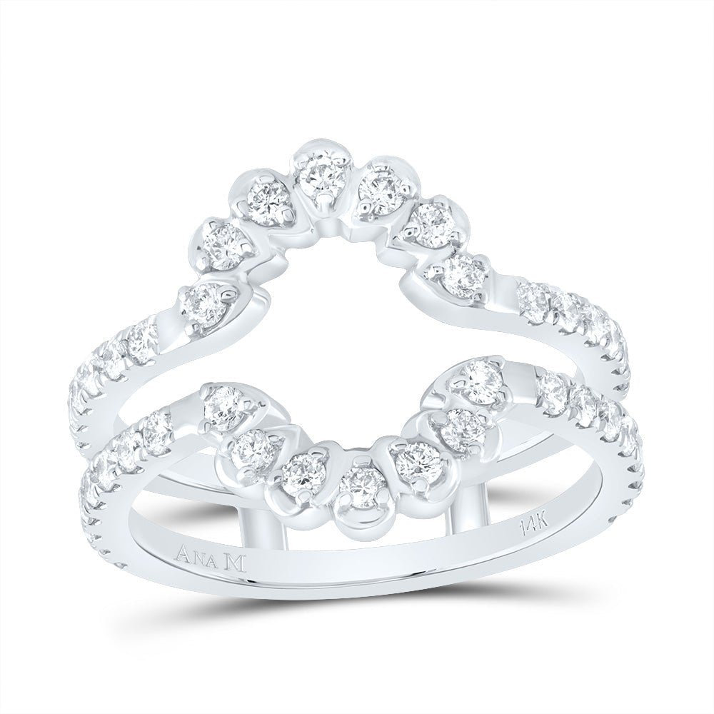 14K White Gold Diamond Enhancer Ring 3/4 Cttw - Splendid Jewellery