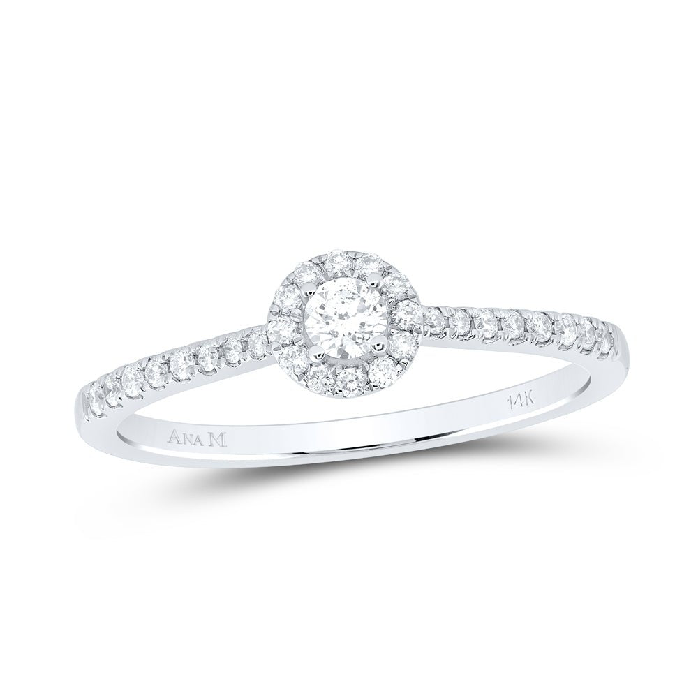 14K White Gold Diamond Fashion Promise Ring 1/4 Cttw - Splendid Jewellery