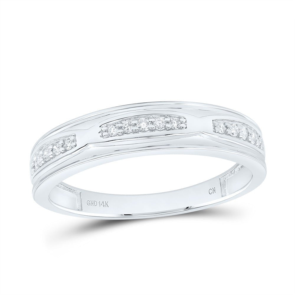 14K White Gold Diamond Trio Ring Set 1/2 Cttw - Splendid Jewellery