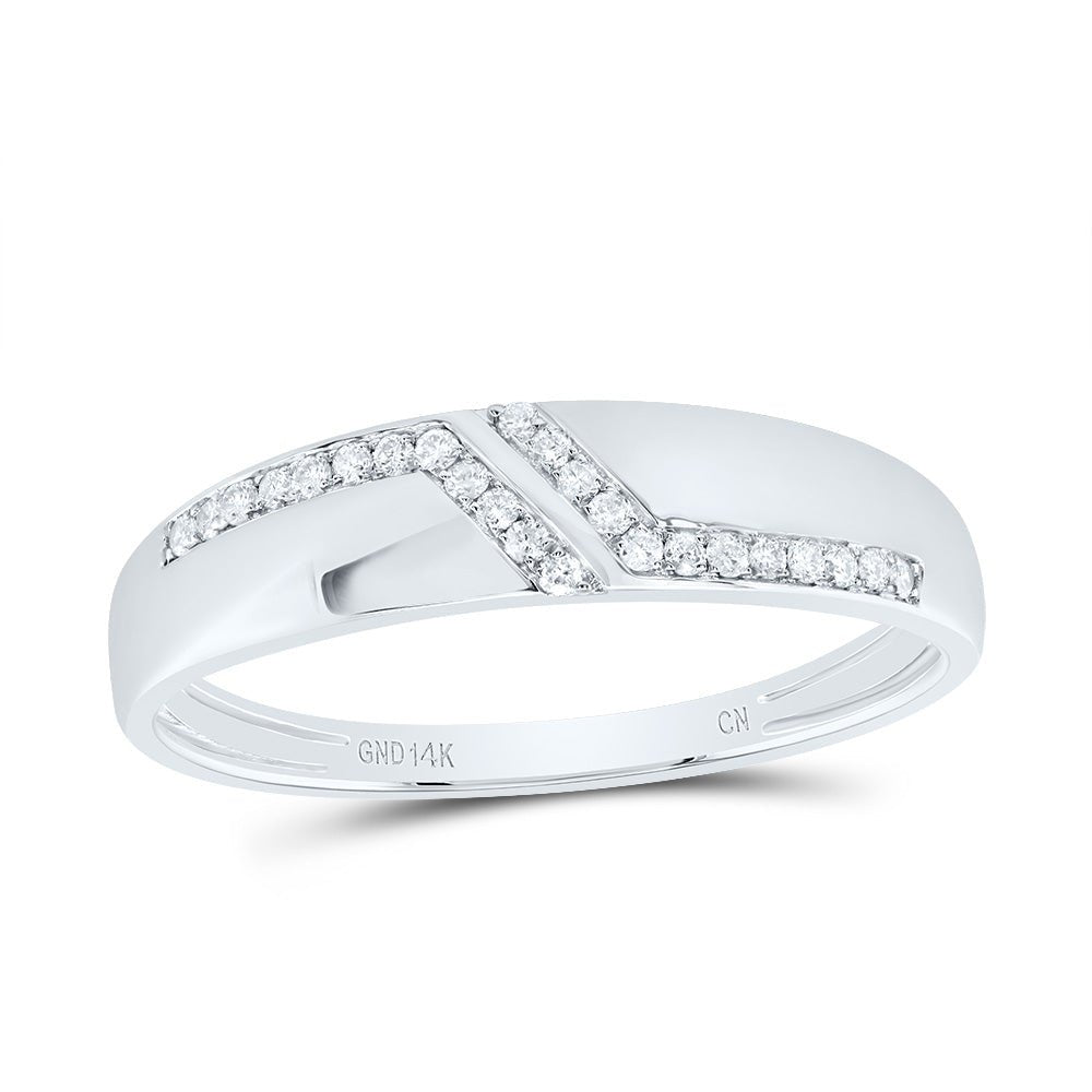 14K White Gold Diamond Trio Ring Set 5/8 Cttw - Splendid Jewellery