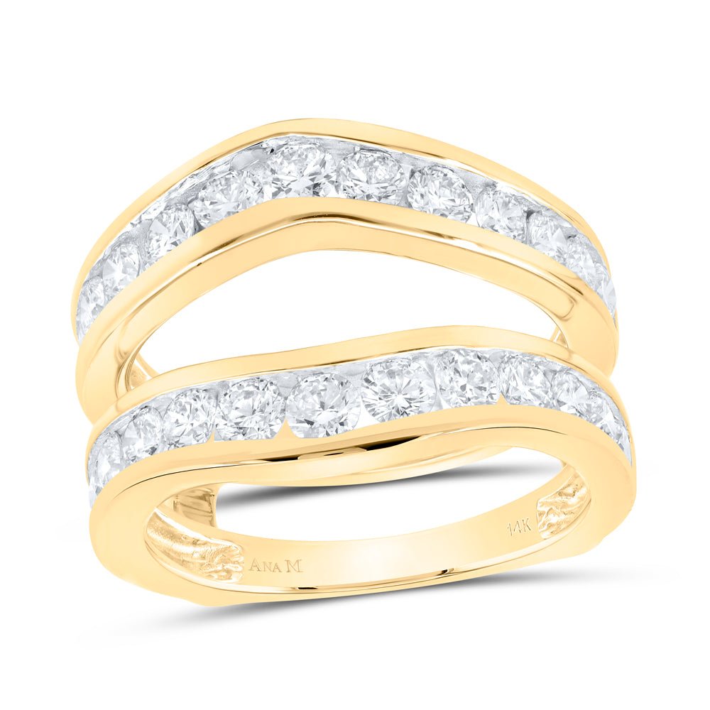 14K Yellow Gold Diamond Enhancer Ring 1 1/2 Cttw - Splendid Jewellery