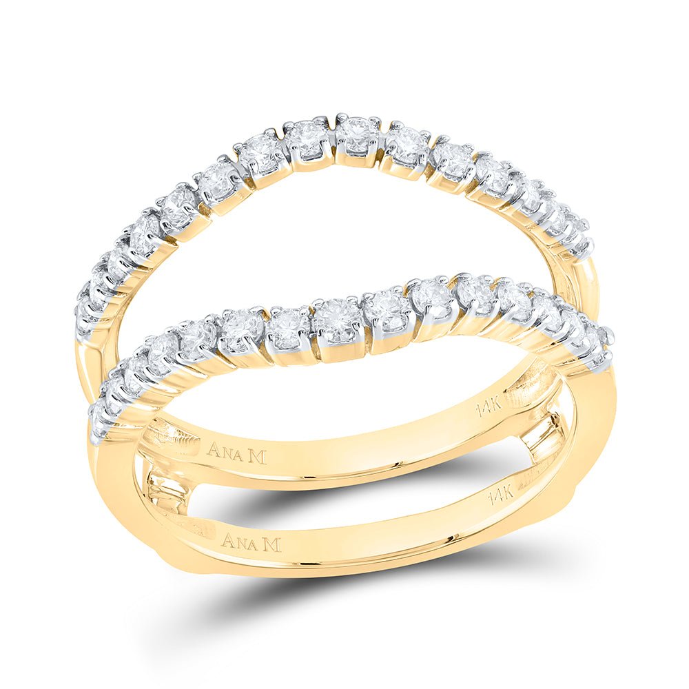 14K Yellow Gold Diamond Enhancer Ring 1/2 Cttw - Splendid Jewellery