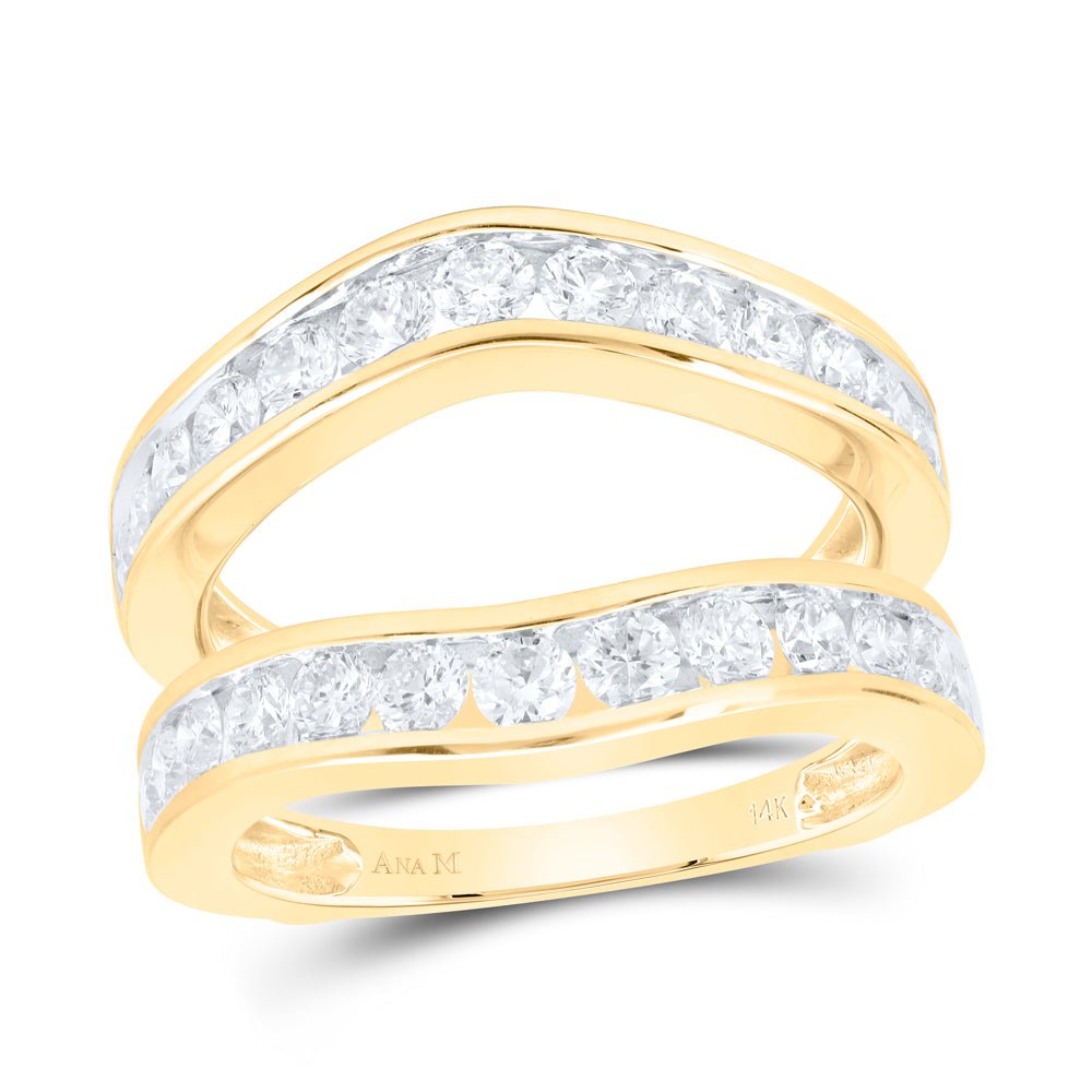 14K Yellow Gold Diamond Enhancer Ring 2 Cttw - Splendid Jewellery