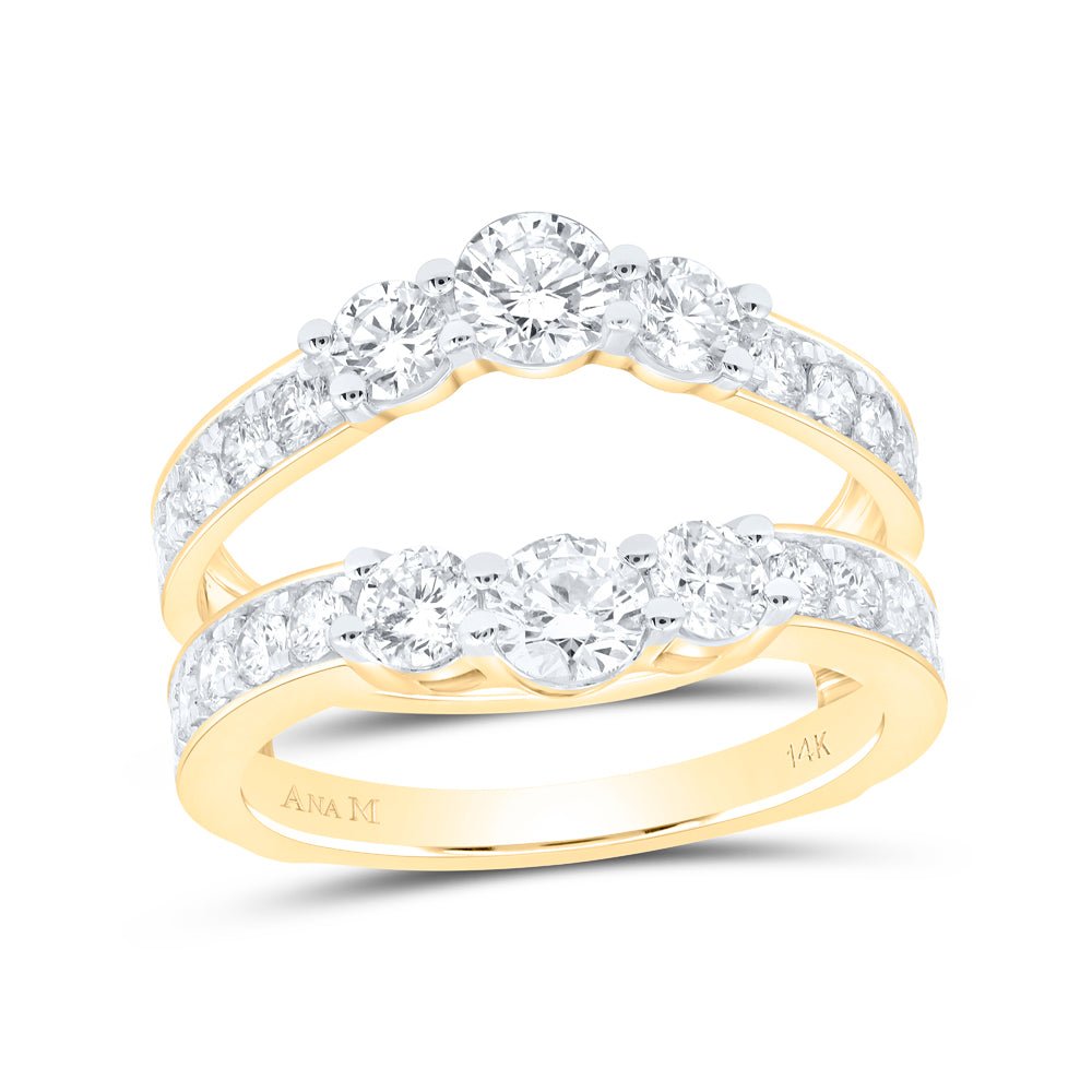 14K Yellow Gold Diamond Enhancer Ring 2 Cttw - Splendid Jewellery