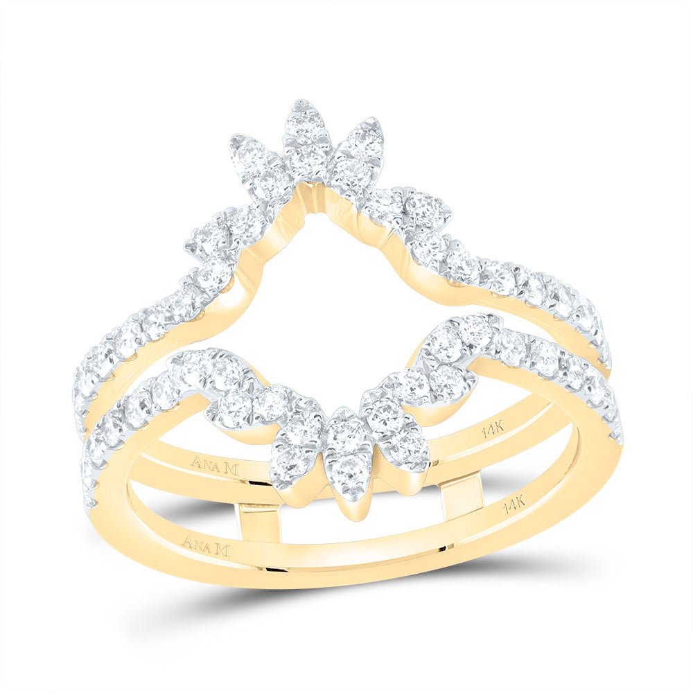 14K Yellow Gold Diamond Enhancer Ring 3/4 Cttw - Splendid Jewellery