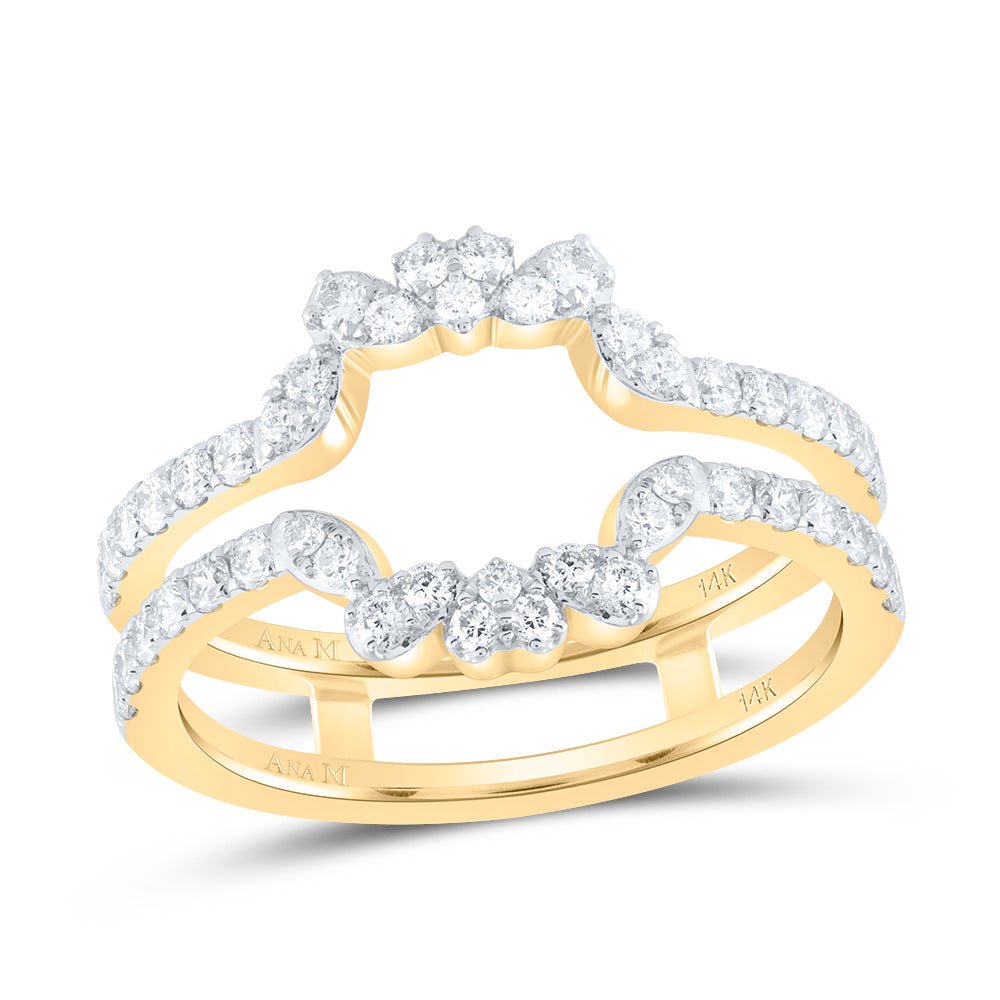 14K Yellow Gold Diamond Enhancer Ring 3/4 Cttw - Splendid Jewellery