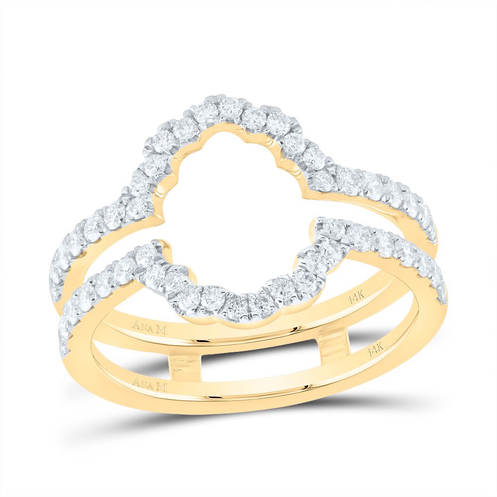14K Yellow Gold Diamond Enhancer Ring 5/8 Cttw - Splendid Jewellery