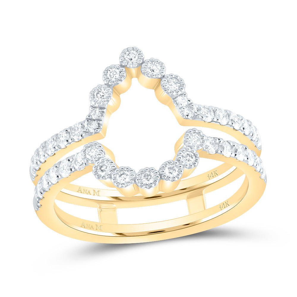14K Yellow Gold Diamond Enhancer Ring 5/8 Cttw - Splendid Jewellery