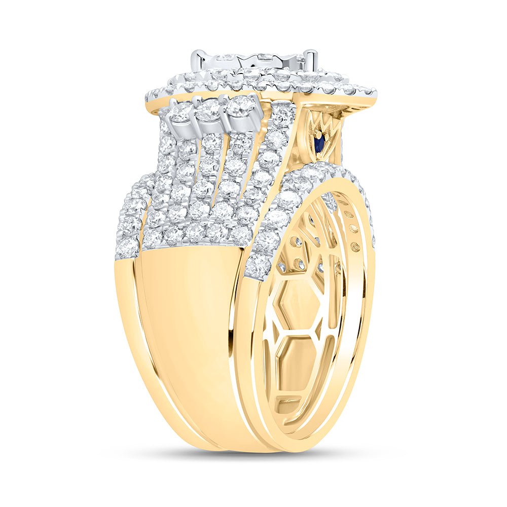 14K Yellow Gold Diamond Fashion Bridal Set 2 3/4 Cttw - Splendid Jewellery