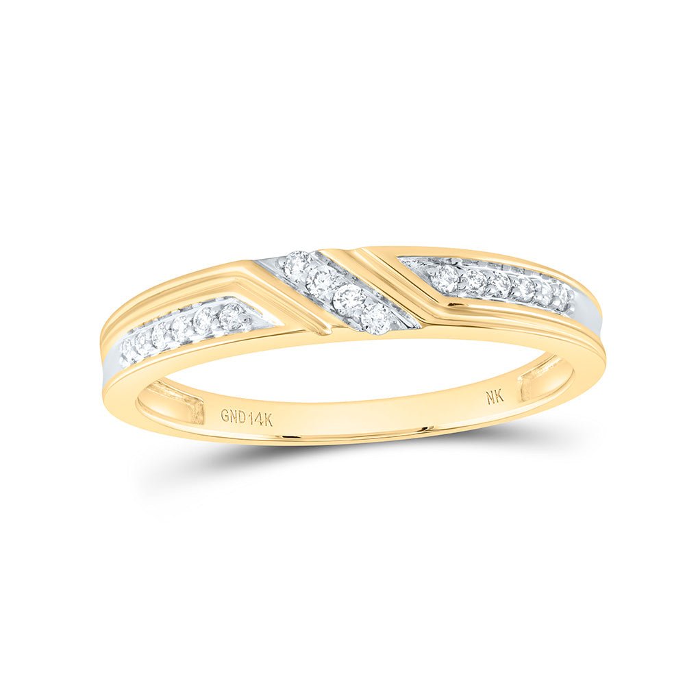 14K Yellow Gold Diamond Trio Ring Set 1/2 Cttw - Splendid Jewellery