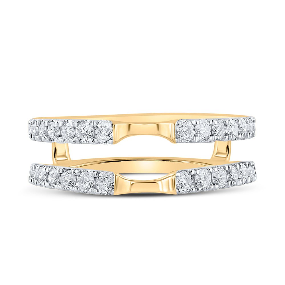 14K Yellow Gold Round Diamond Enhancer Ring 5/8 Cttw - Splendid Jewellery