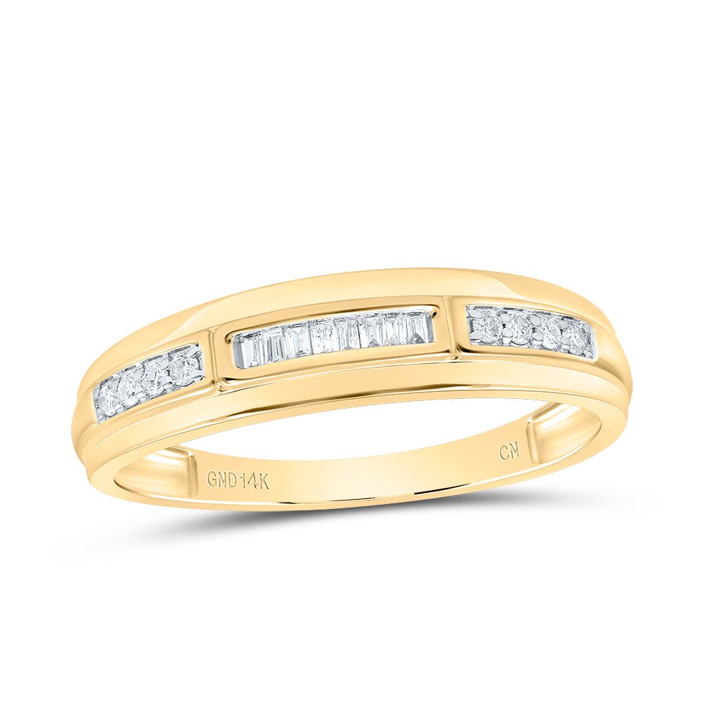 14K Yellow White Diamond Trio Ring Set 1/2 Cttw - Splendid Jewellery