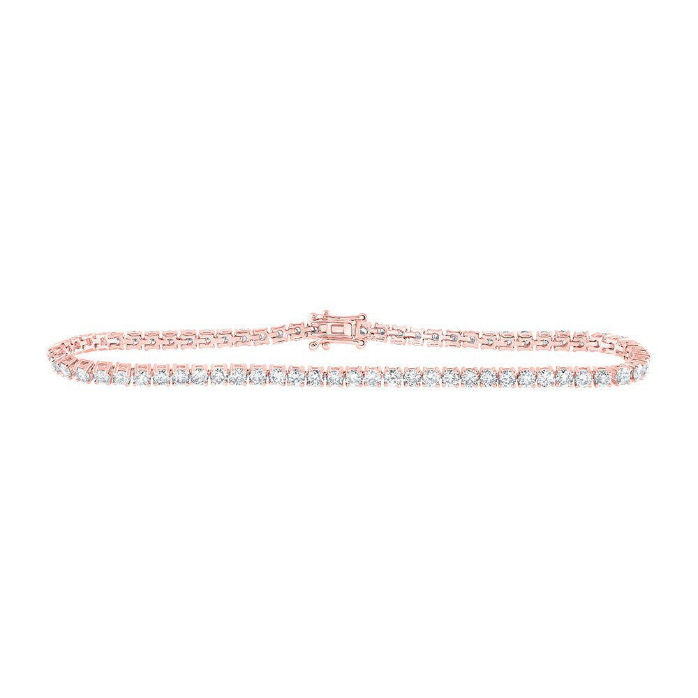 14kt Rose Gold Diamond Elegance Bracelet - 4 Cttw - Splendid Jewellery