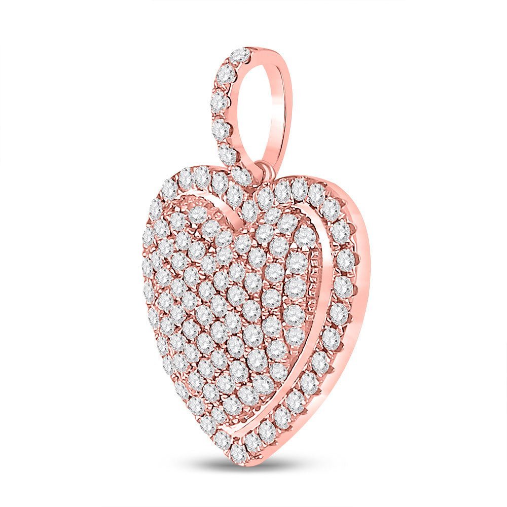 14kt Rose Gold Diamond Heart & Love Symbol Pendant | 1 - 1/4 Cttw | Splendid Jewellery - Splendid Jewellery