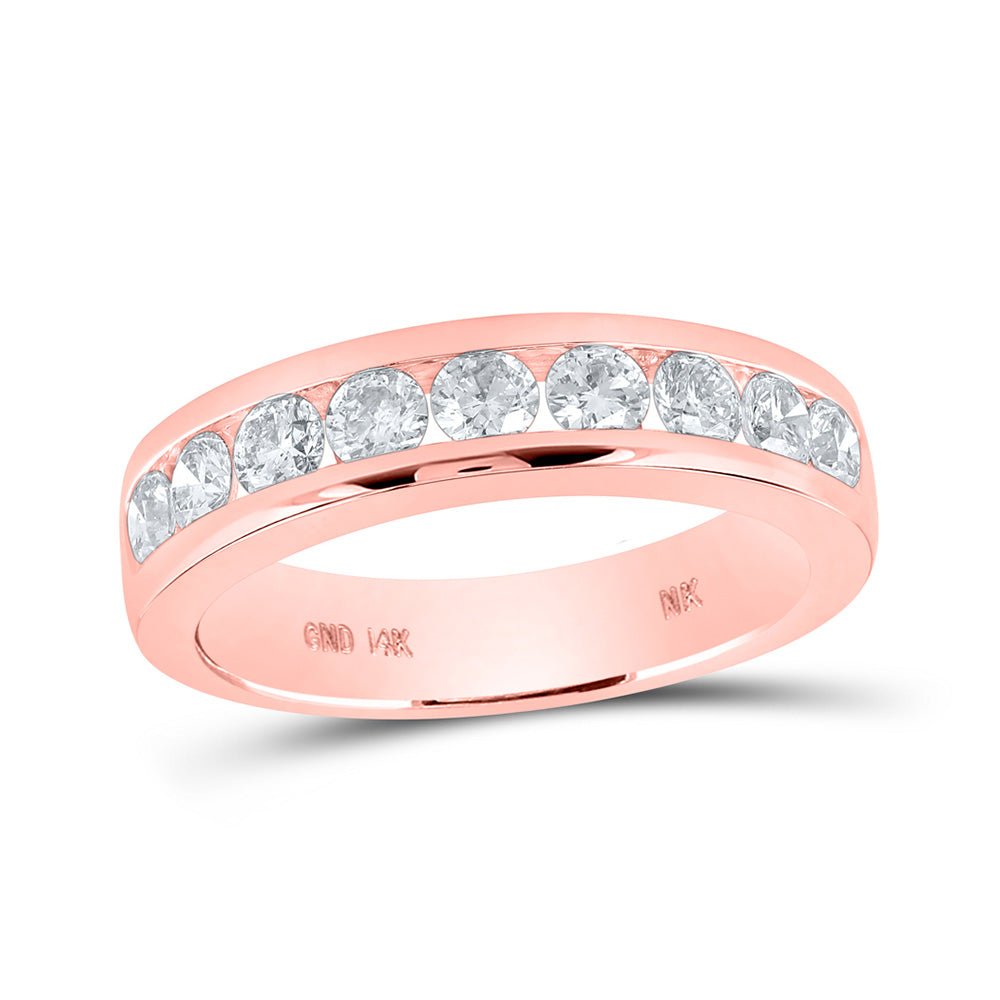 14kt Rose Gold Radiant Brilliance Diamond Band Ring - Splendid Jewellery