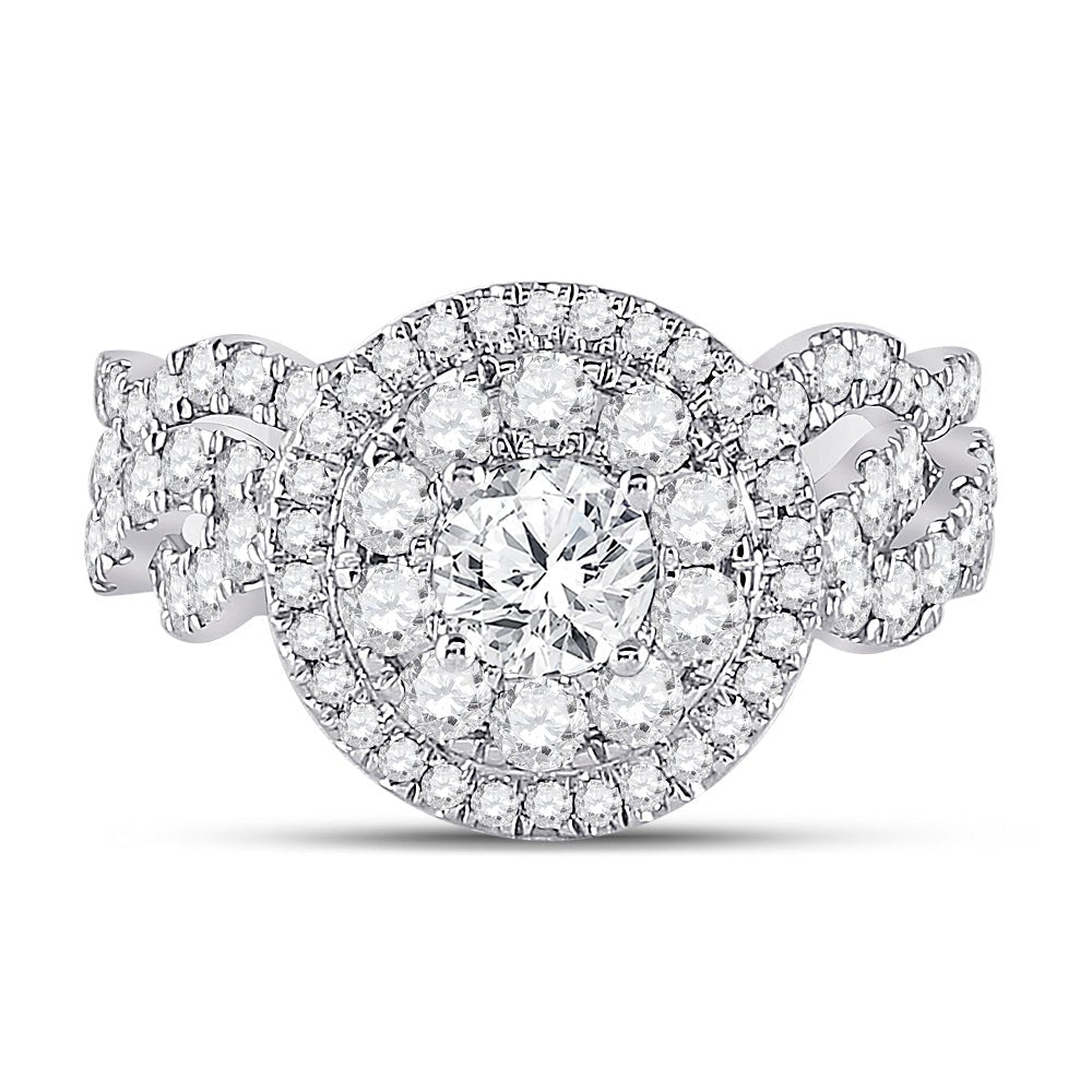14kt Two - tone Gold Diamond and Sapphire Wedding Ring Band Set - Eternal Elegance - Splendid Jewellery
