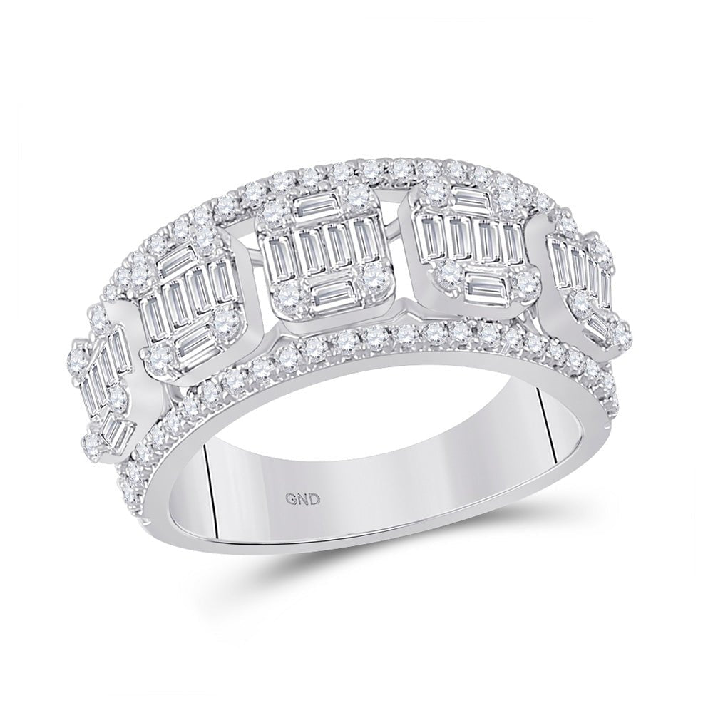 14kt White Gold Baguette Diamond Elegance Band - Splendid Jewellery