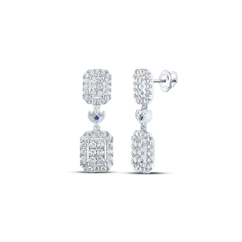 14kt White Gold Diamond Cascade Earrings - Splendid Jewellery