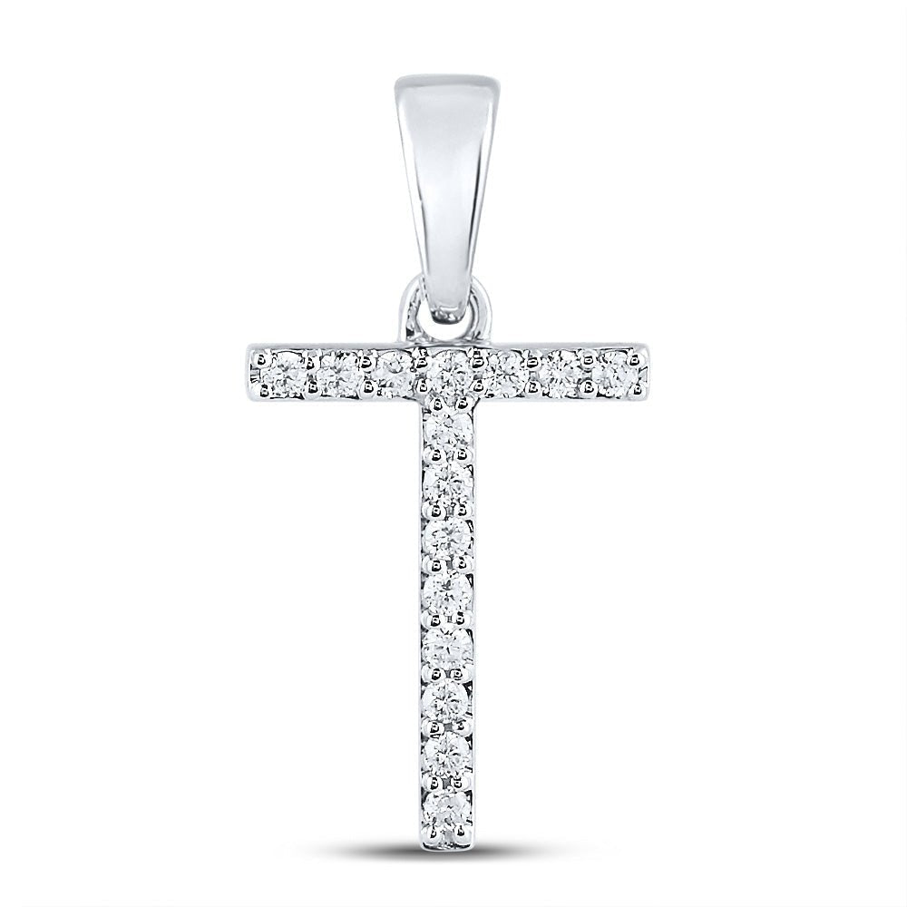 14kt White Gold Diamond Initial & Letter Pendant - Personalized Elegance - Splendid Jewellery