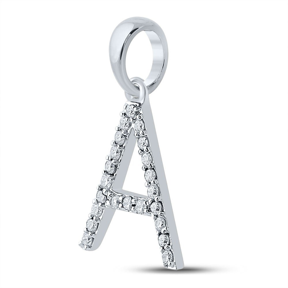 14kt White Gold Diamond Initial Necklace - A Timeless Symbol of Love and Elegance - Splendid Jewellery