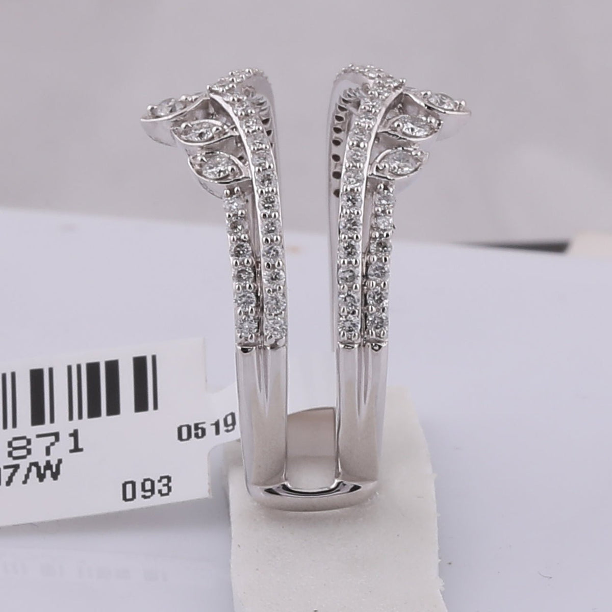 14kt White Gold Diamond Wedding Ring Enhancer - A Touch of Brilliance - Splendid Jewellery