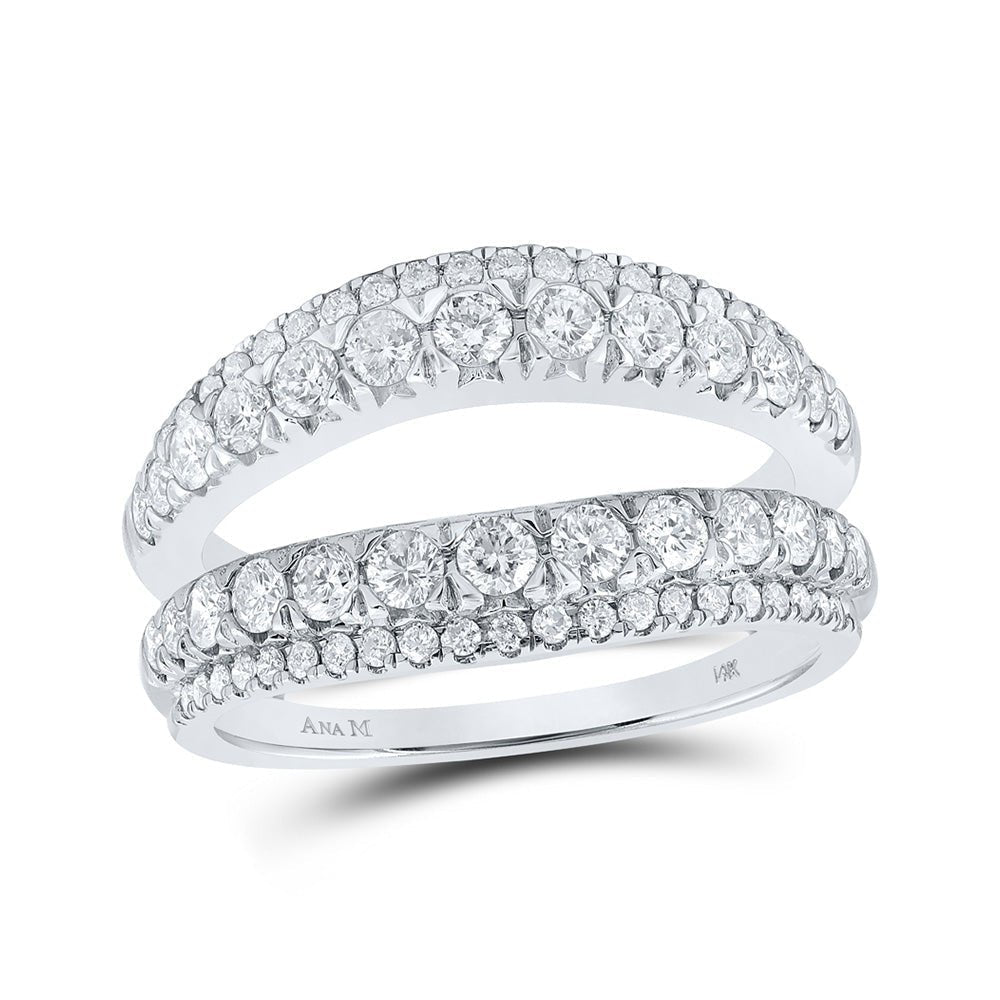 14kt White Gold Diamond Wrap Enhancer Wedding Band: A Radiant Union of Elegance and Brilliance - Splendid Jewellery