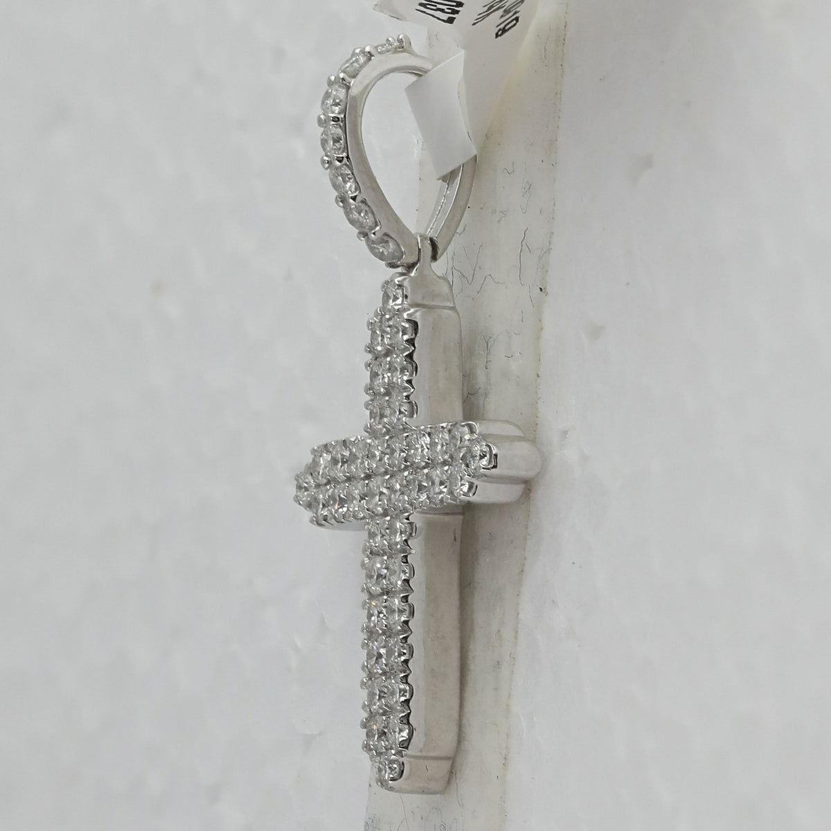 14kt White Gold Men's Diamond Cross Pendant - Elegant and Timeless - Splendid Jewellery