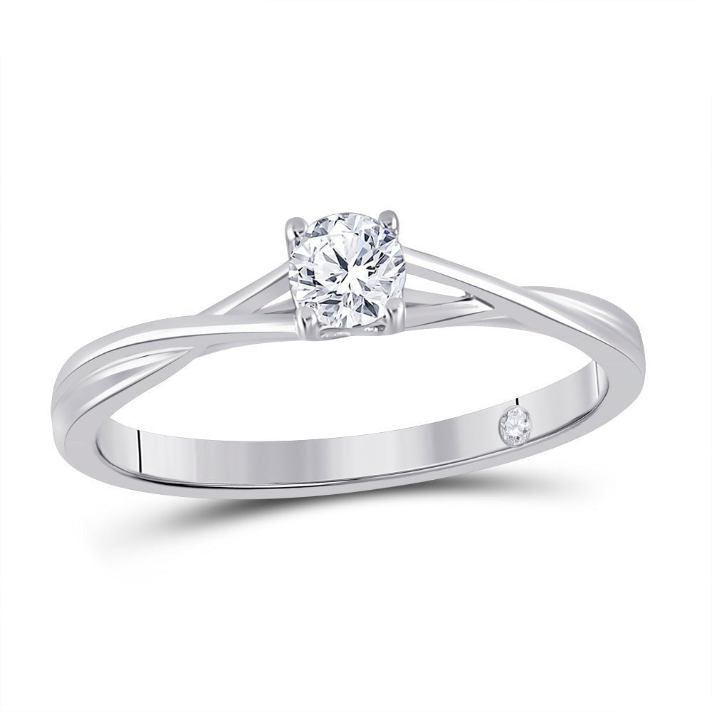 14kt White Gold Radiant Brilliance Diamond Solitaire Ring - Splendid Jewellery