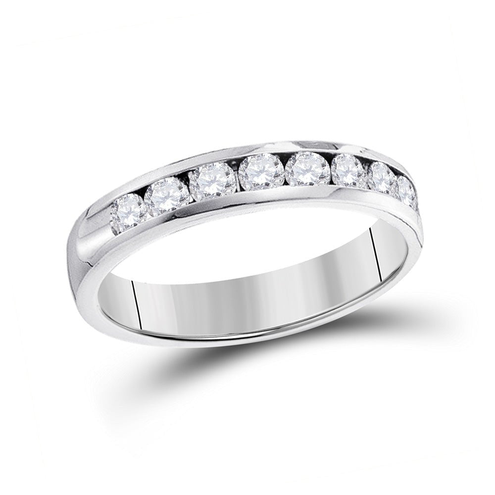 14kt White Gold Sparkling Diamond Band - A Timeless Symbol of Elegance and Sophistication - Splendid Jewellery