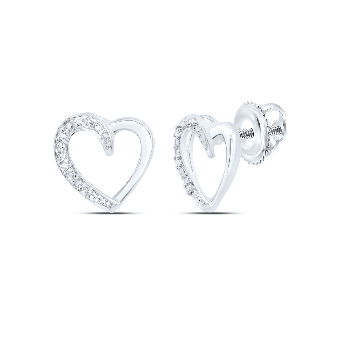 Sterling Silver Gift - Ready Diamond Earrings with Elegant Styling - Splendid Jewellery